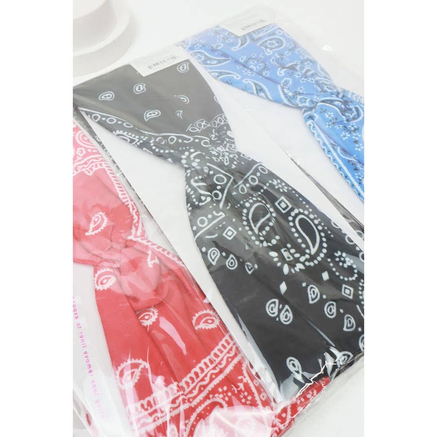 Paisley Pattern Twisted Headbands