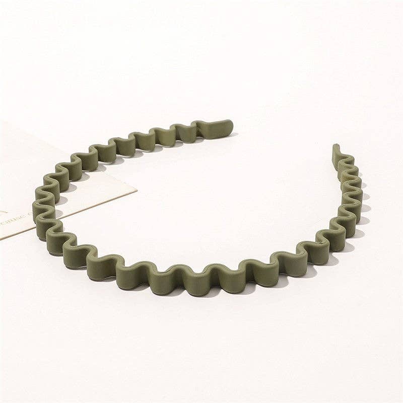 Solid Color Waves Plastic Thin Headband