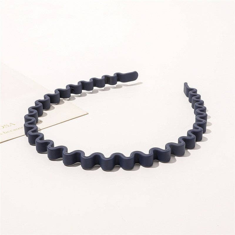 Solid Color Waves Plastic Thin Headband