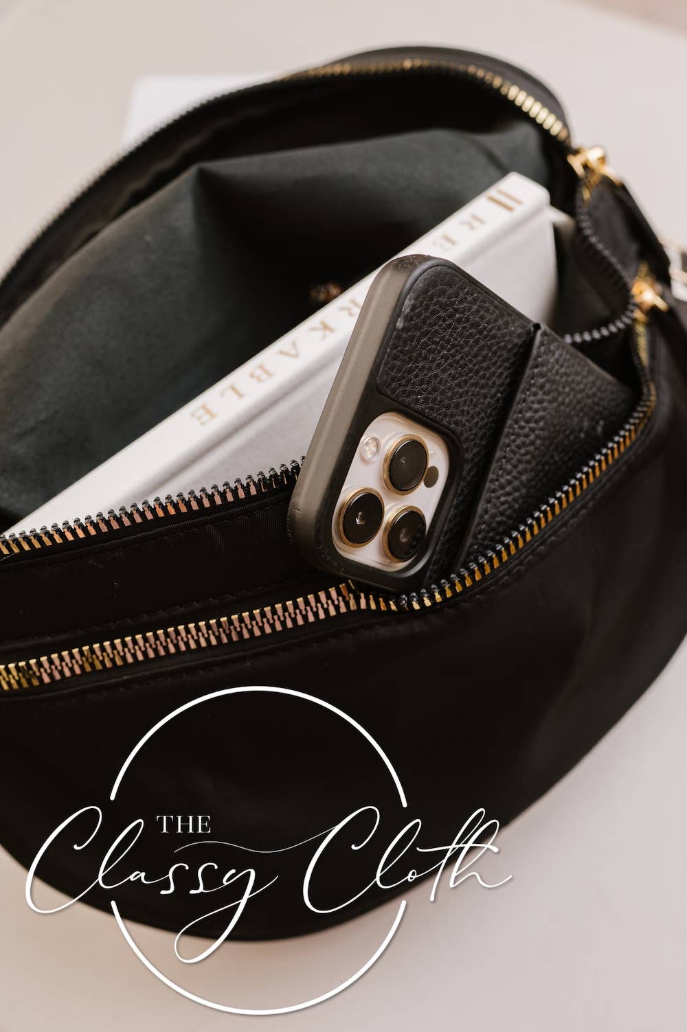 Oversize Bum Crossbody - Black
