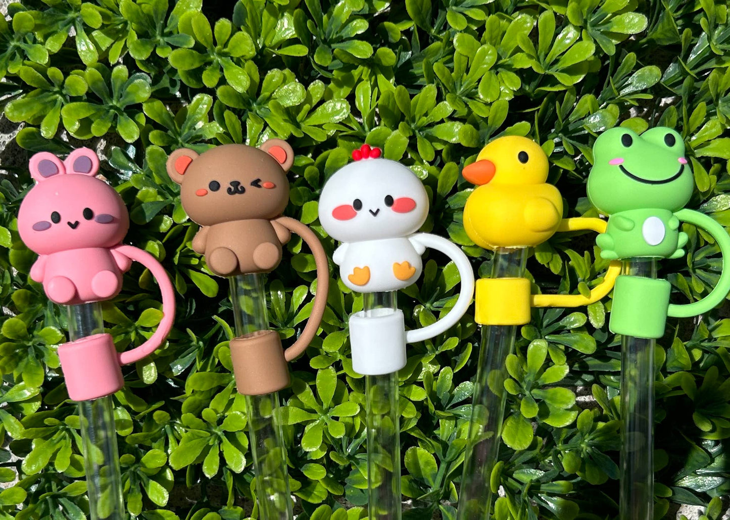 Cute Animal Straw Toppers