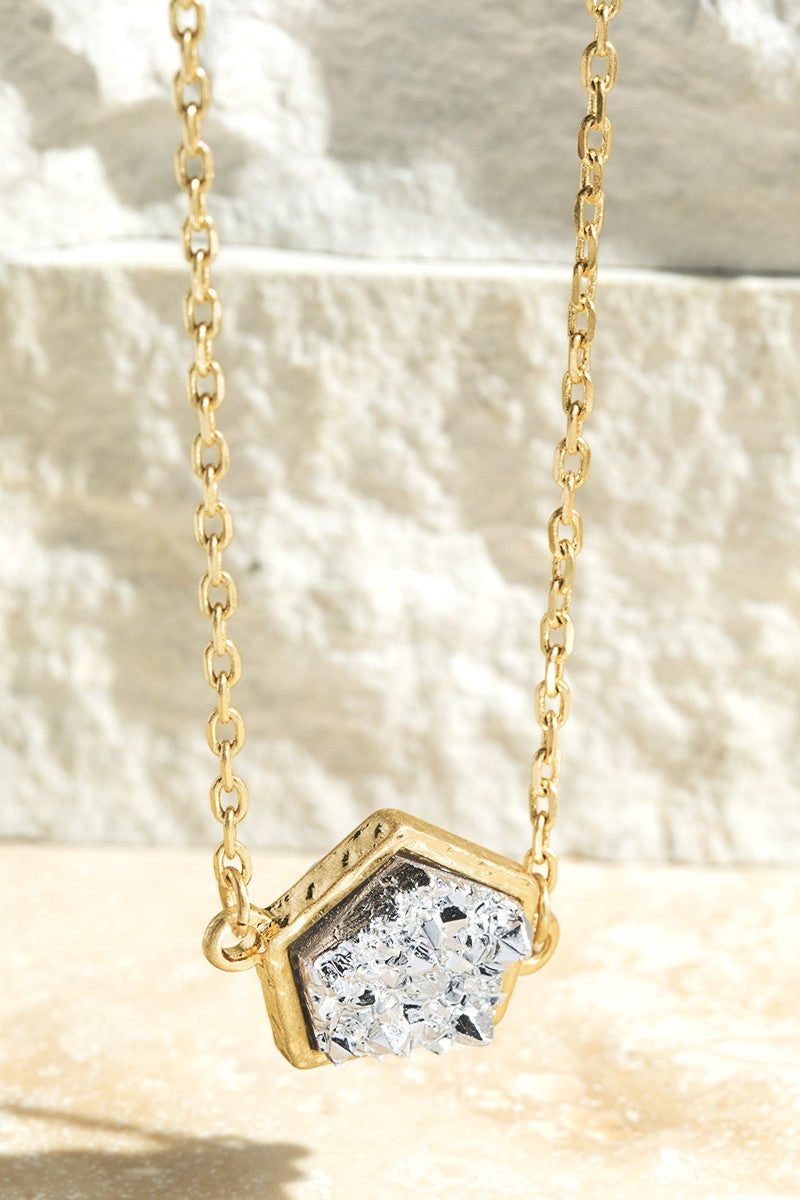 Faux Druzy Necklace