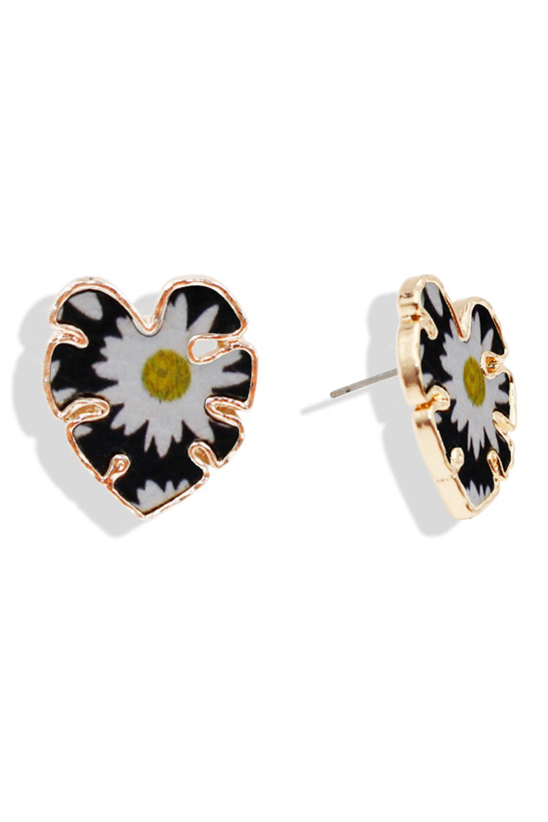 Leaf Shape Summer Post Earrings
