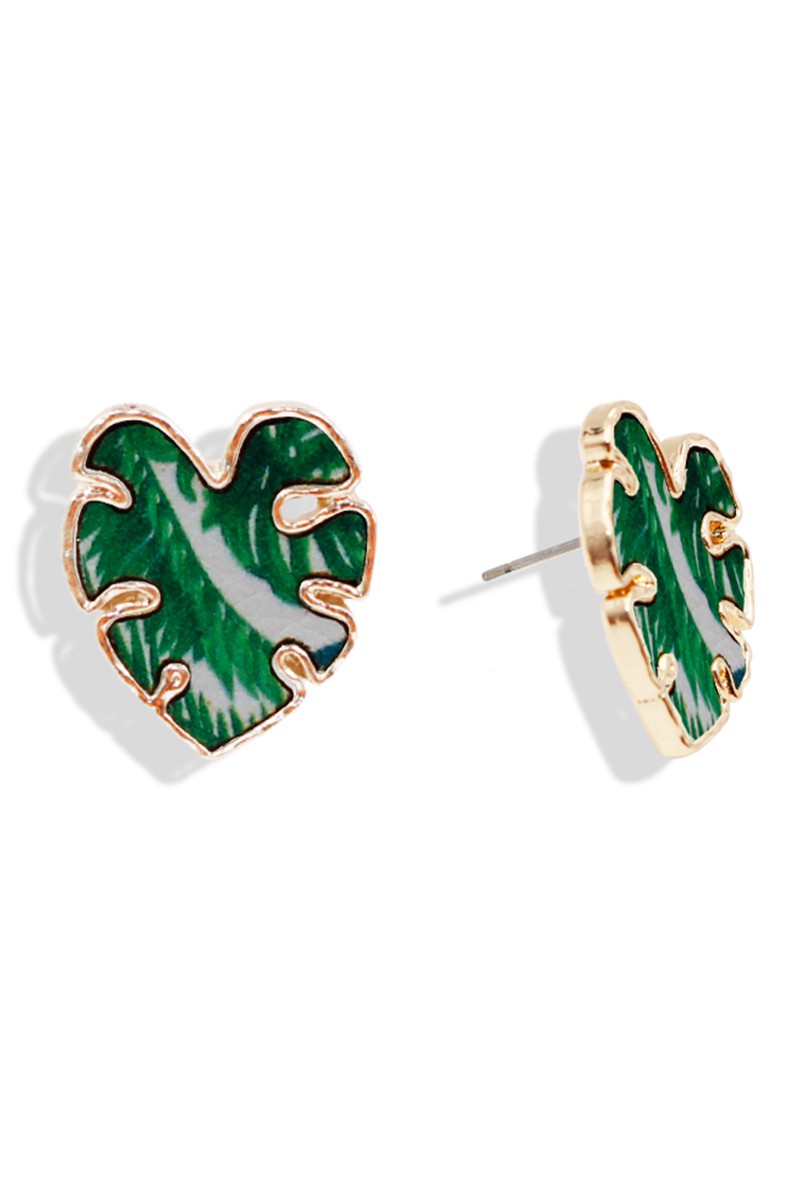 Leaf Shape Summer Post Earrings