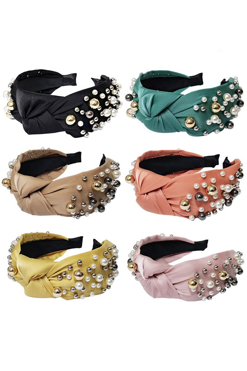 Faux Pearl Multi Metal Headbands