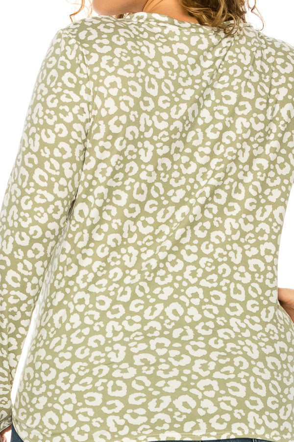 Plus Animal Print Top
