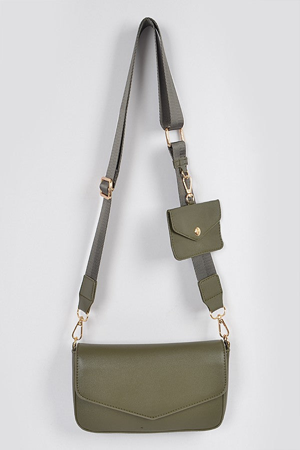 Faux Leather Crossbody Bag