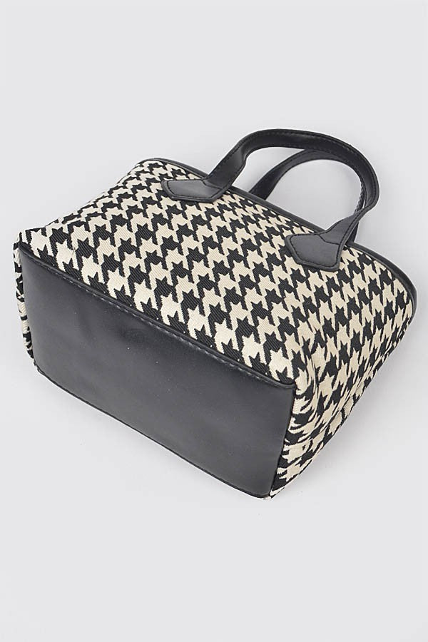 Tweed Check Small Tote Bag