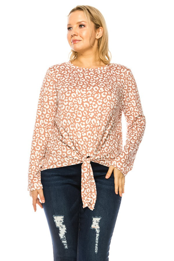 Plus Animal Print Top