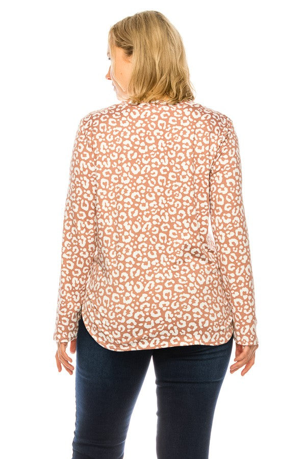 Plus Animal Print Top