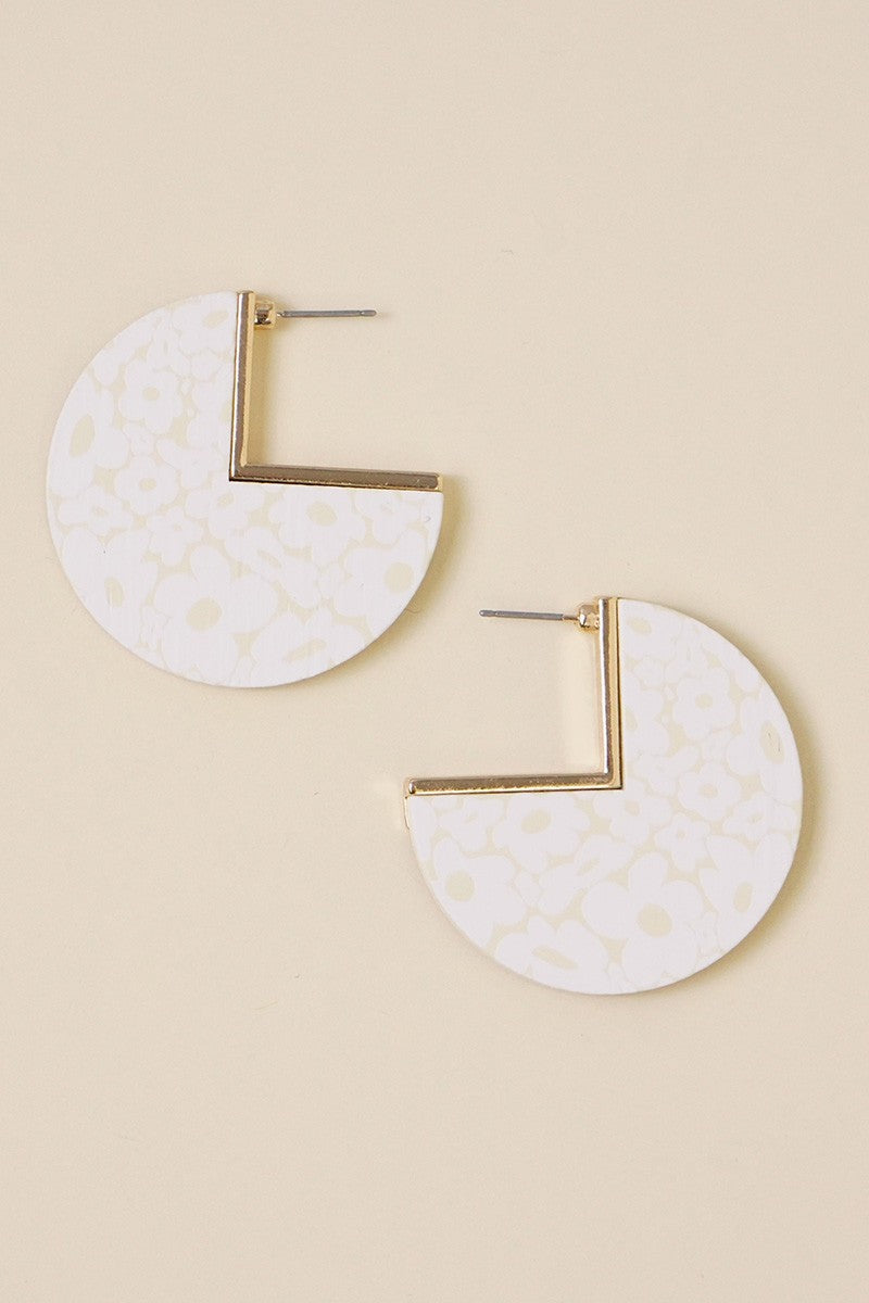 Round Circle Hook Earrings