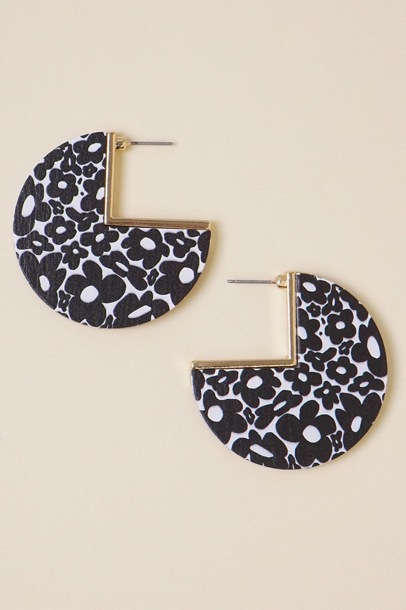 Round Circle Hook Earrings