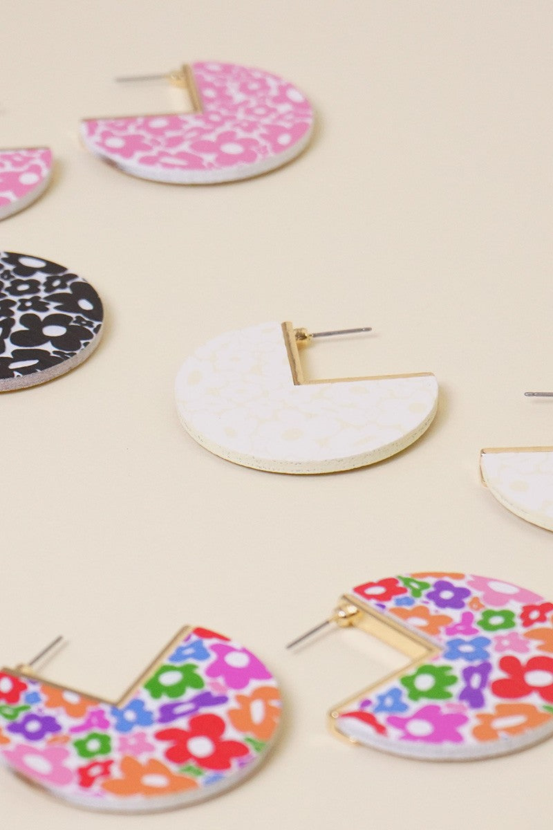 Round Circle Hook Earrings