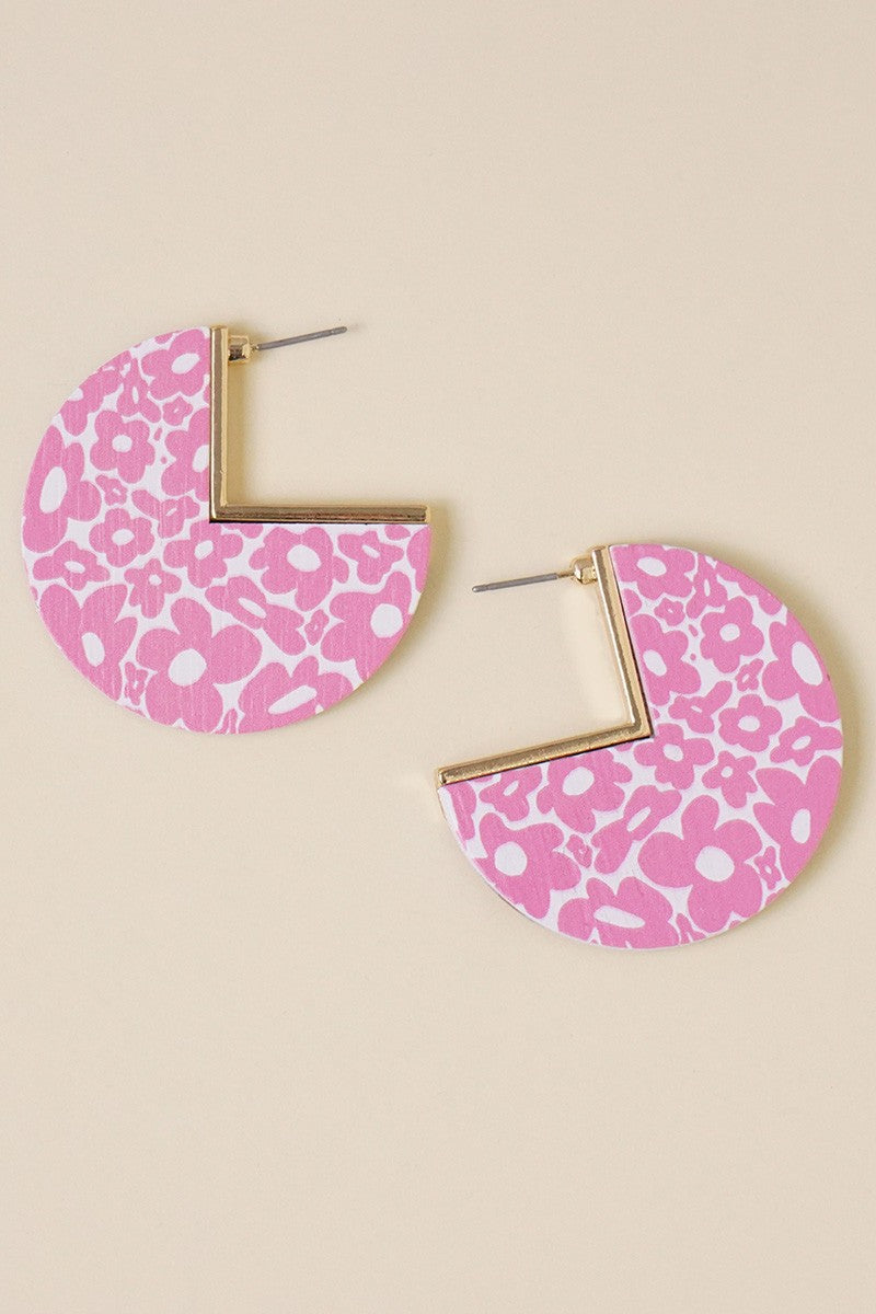 Round Circle Hook Earrings