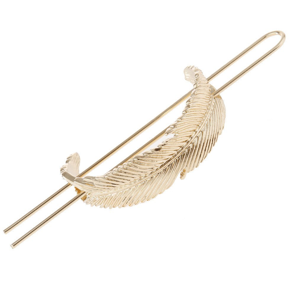 Feather Bun Pin Cuff Clip