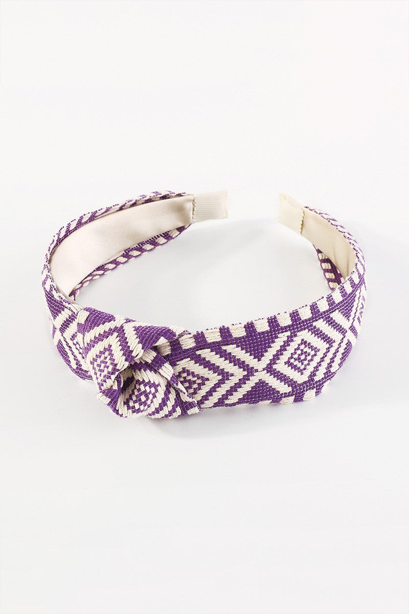 Purple Embroidery Headband