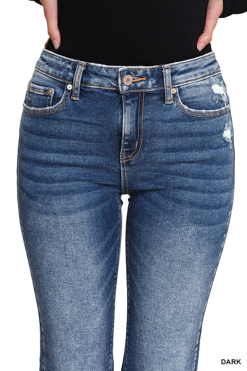 Kick Crop Flare Denim Pants