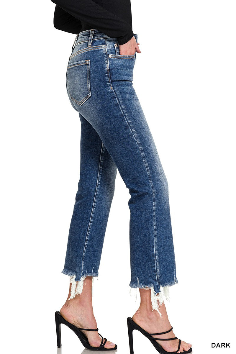 Kick Crop Flare Denim Pants