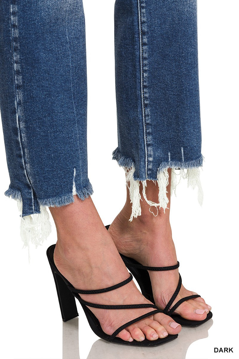 Kick Crop Flare Denim Pants