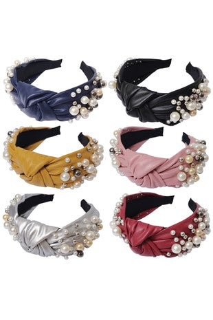 Faux Pearl Multi Metal Headbands