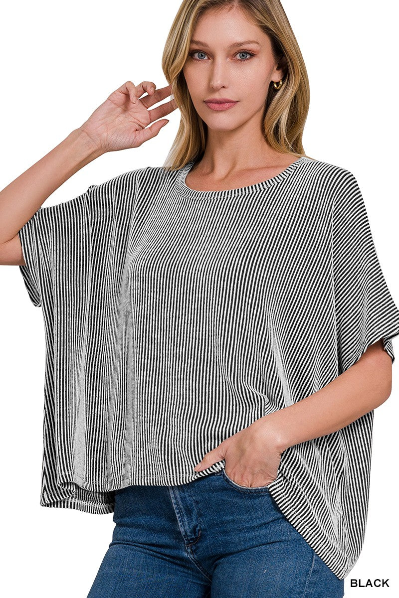 Ribbed Oversized Top