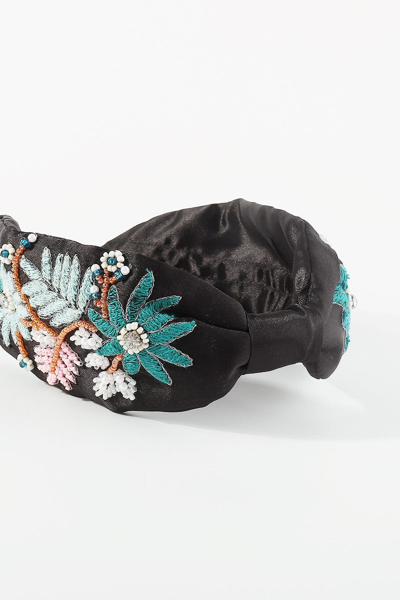 Embroidery Flower Headband