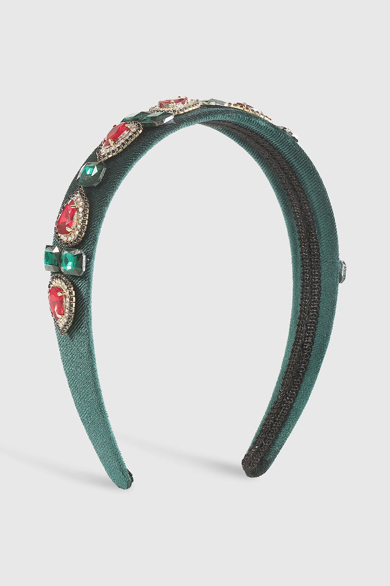 Retro Christmas Jewel Headband