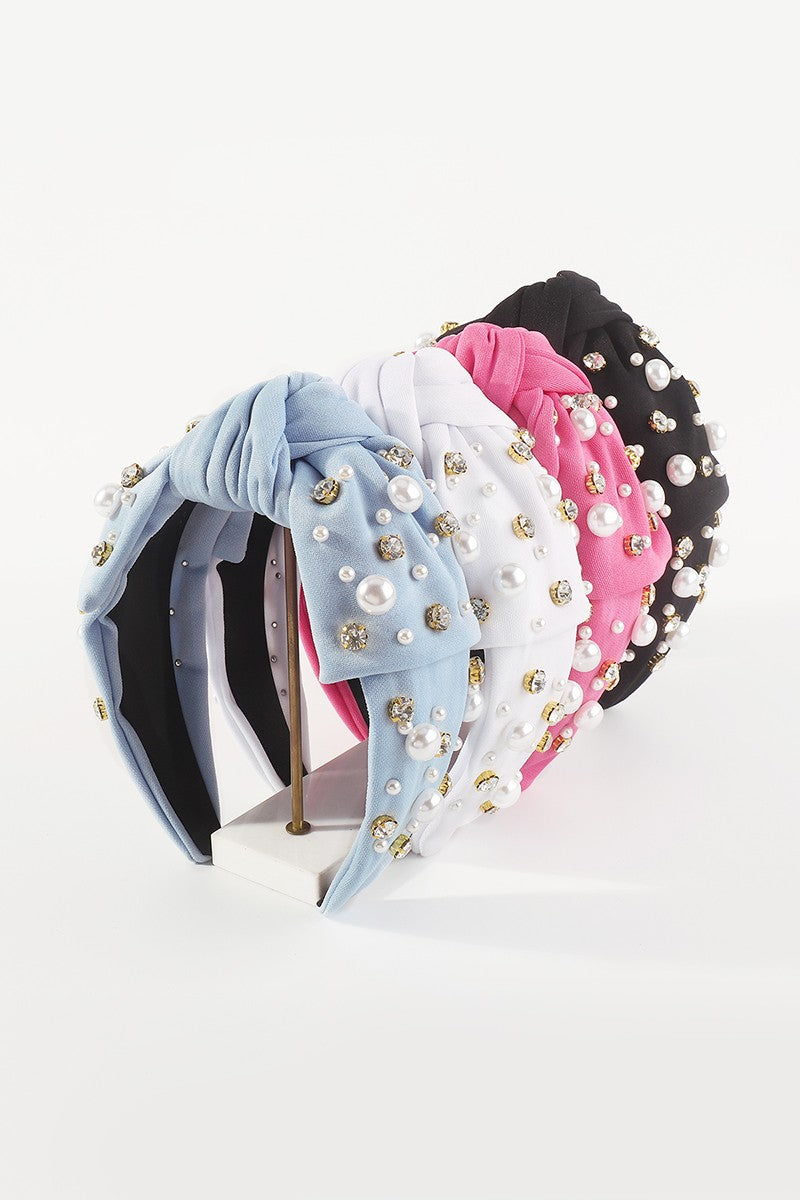 Center Bow Tie Tapered Headband