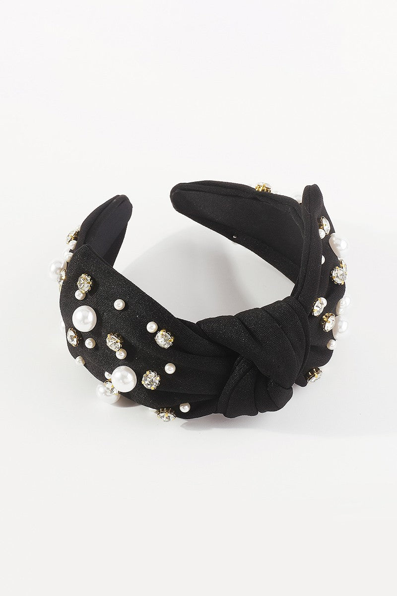 Center Bow Tie Tapered Headband