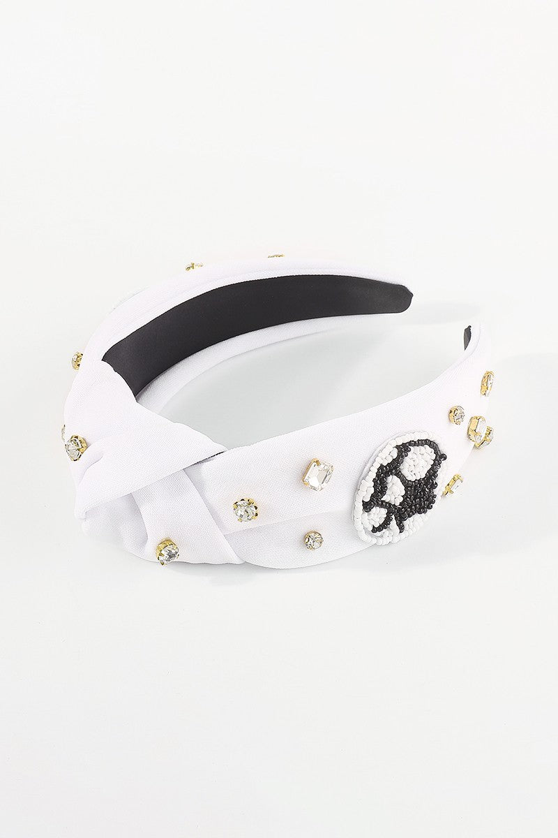 Beaded Gameday Rhinestone Knot Headband