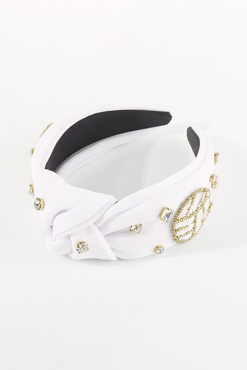 Beaded Game Day Rhinestone Headband