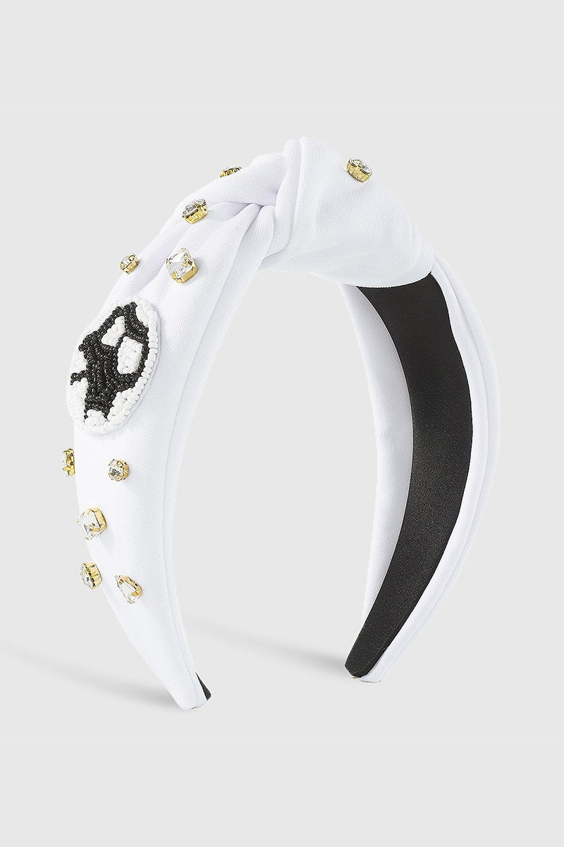 Beaded Game Day Rhinestone Headband