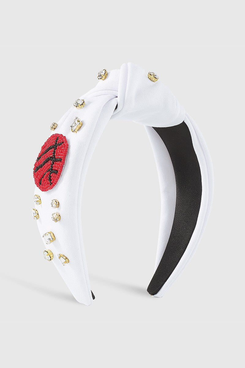 Beaded Gameday Rhinestone Knot Headband