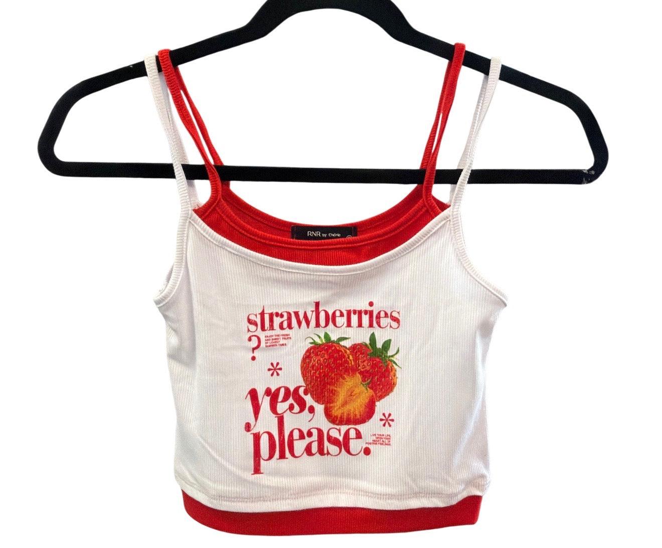 RNR By Cherie Strawberry Crop Tank