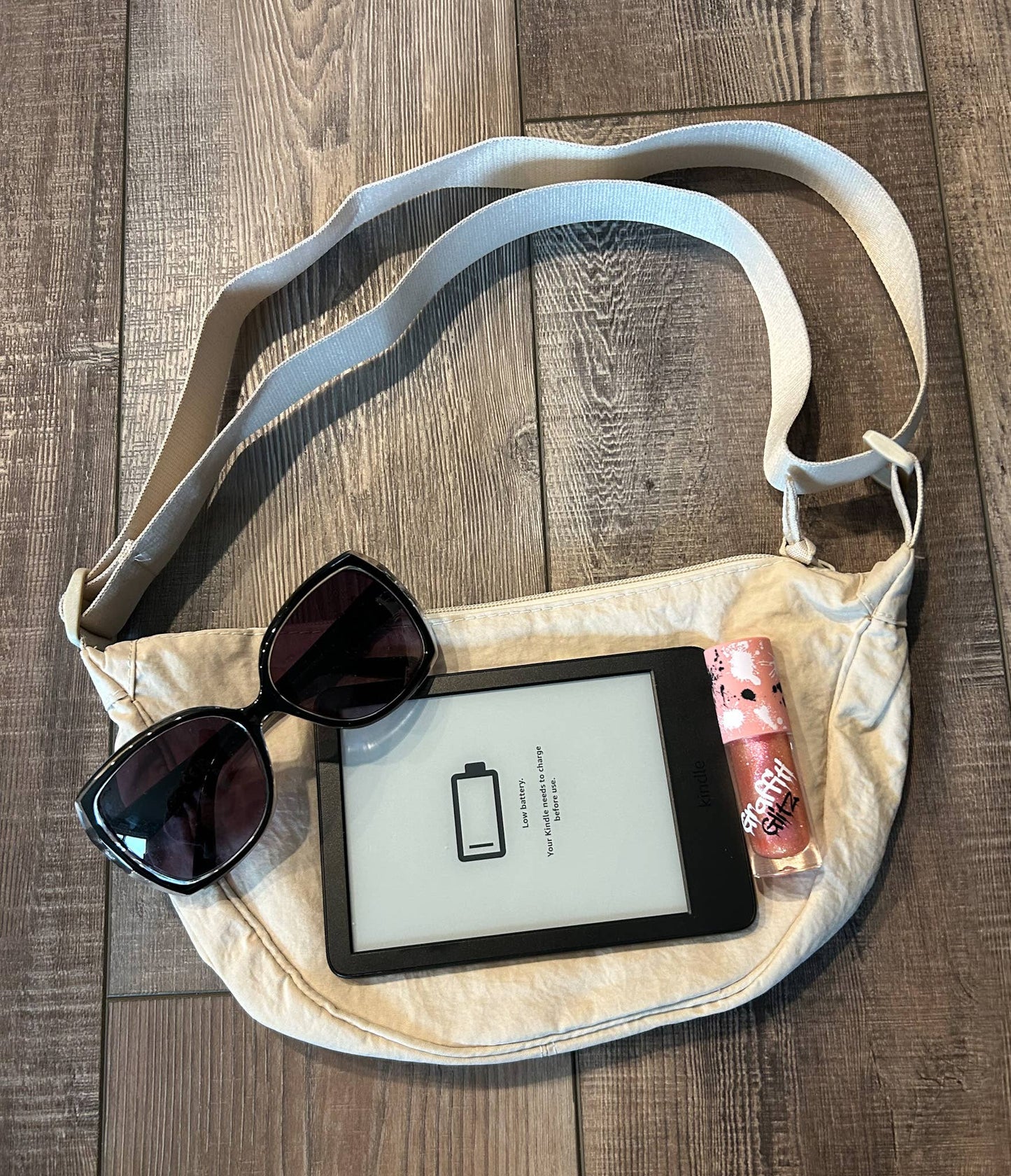 Nylon Crescent Crossbody Bag