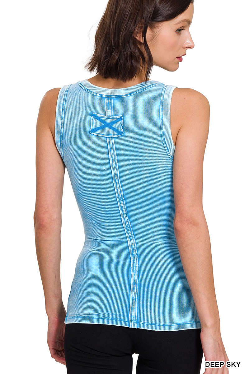 Washed Ribbed Tank
