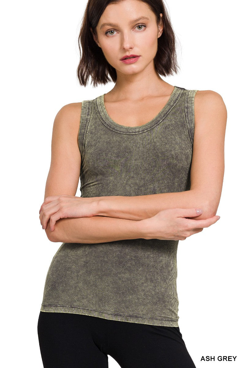 Washed Ribbed Tank
