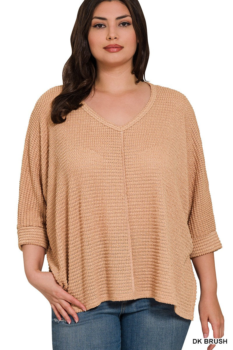 Zenana Waffle Sweater