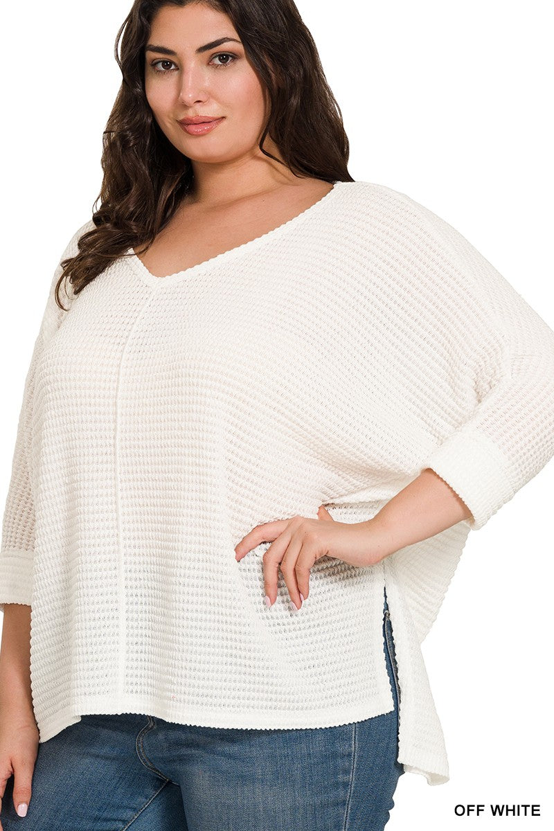 Zenana Waffle Sweater