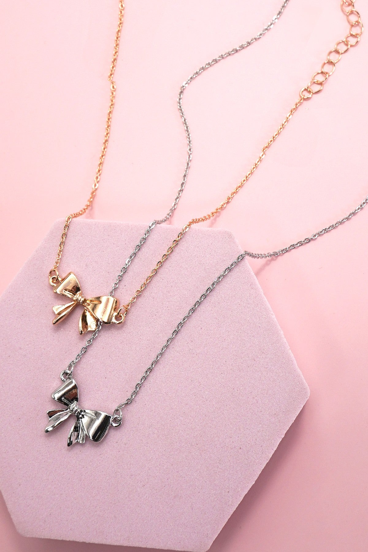Mini Bow Ribbon Necklace