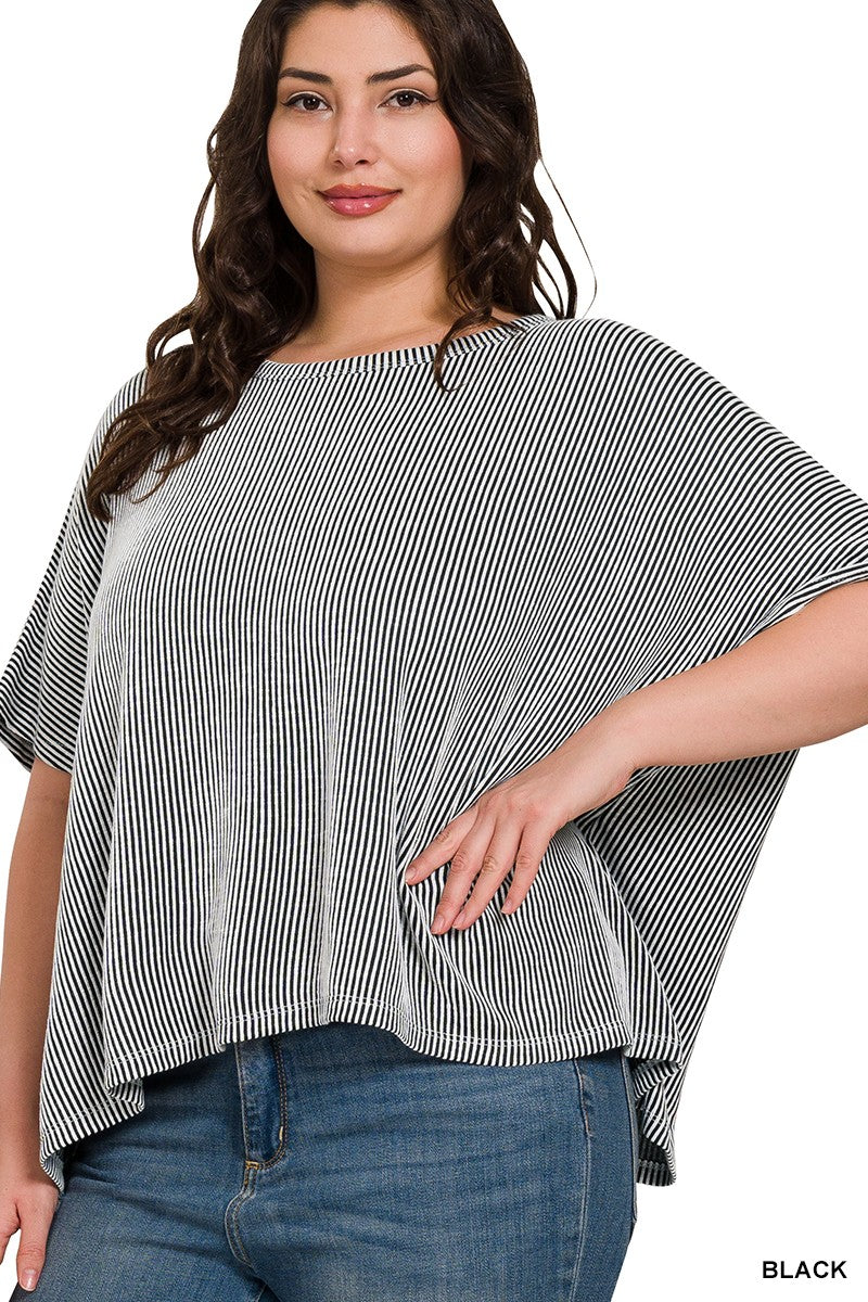 Ribbed Oversized Top