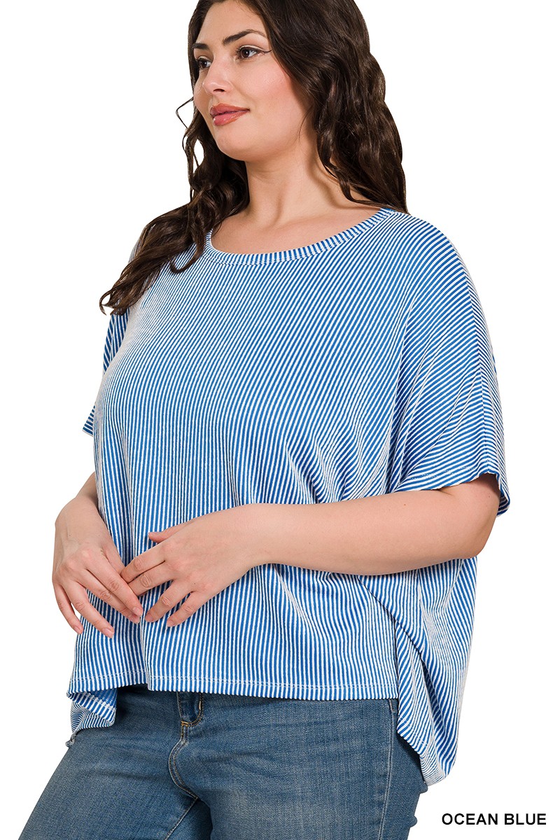 Ribbed Oversized Top