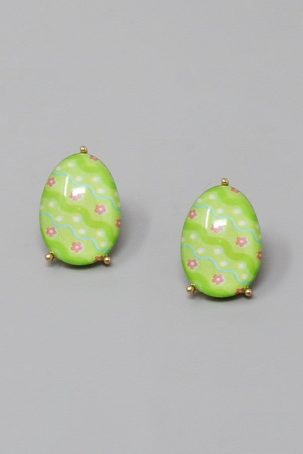 Easter Egg Acrylic Stud Earrings