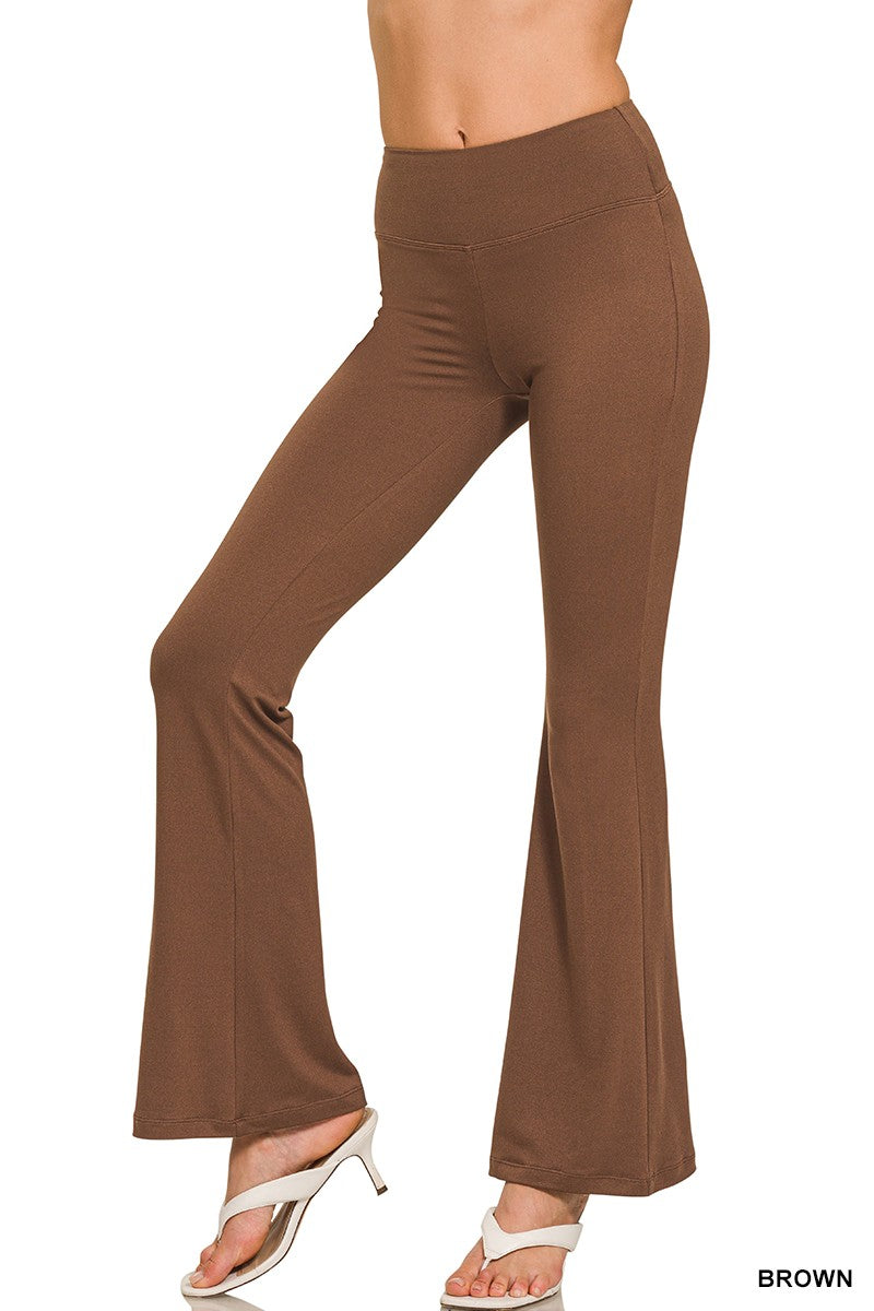 Buttery Soft Flare Leg High Waist Pants