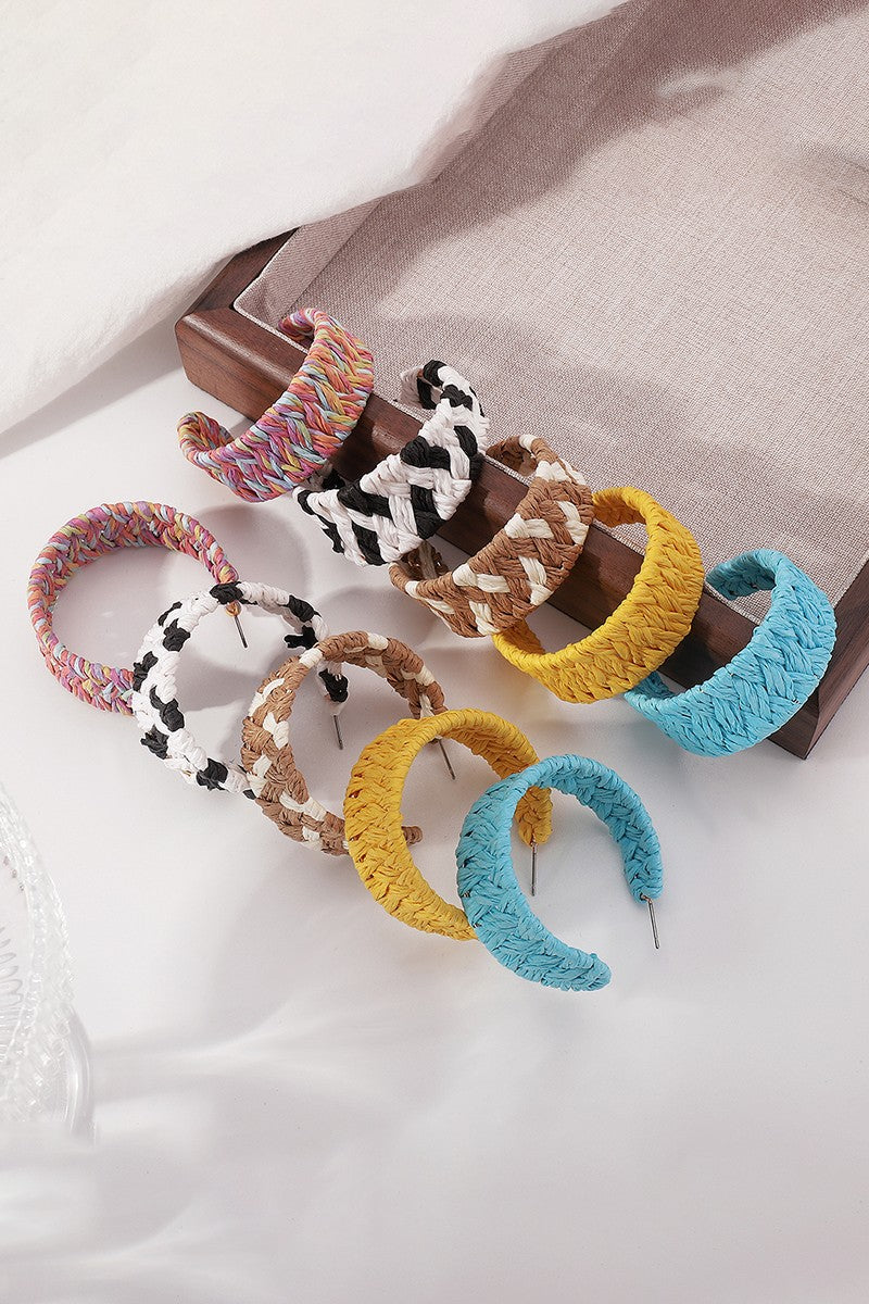 Boho Braided Hoop Earrings