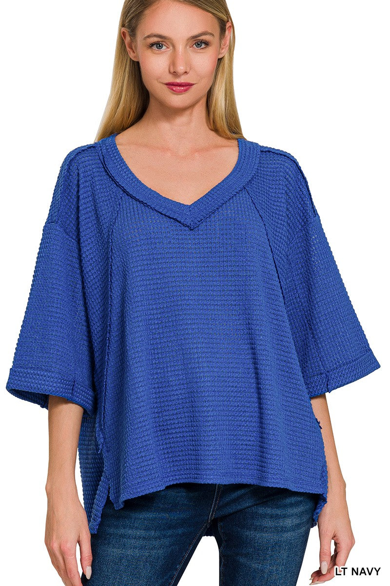 Zenana Waffle Sweater
