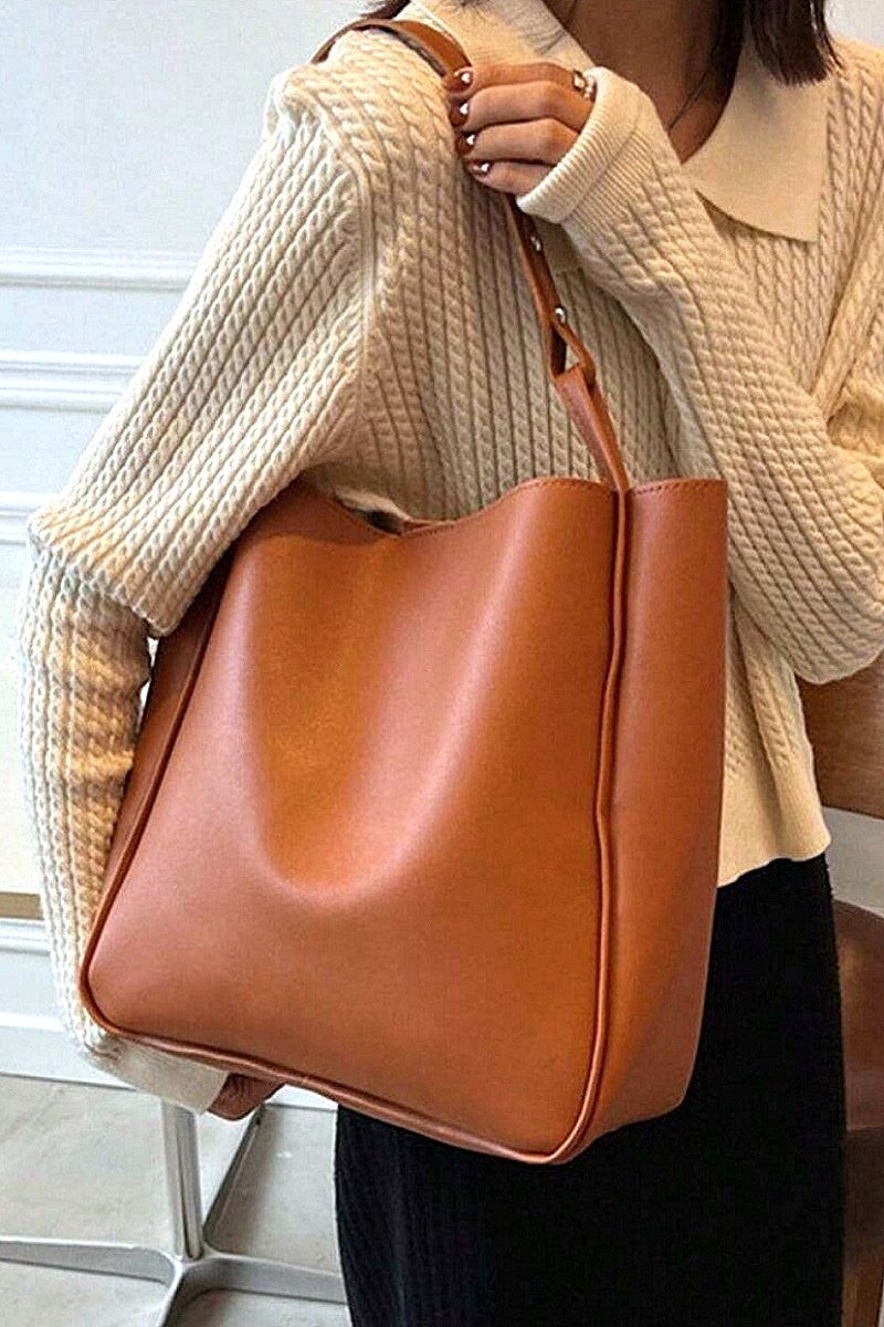 Vegan Leather Shoulder Bag