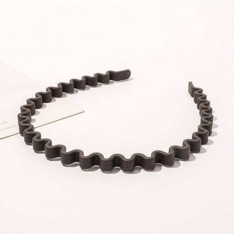 Solid Color Waves Plastic Thin Headband