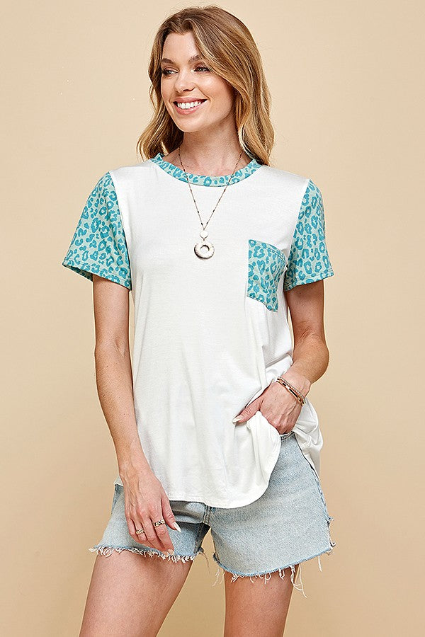 Animal Round Neck Top