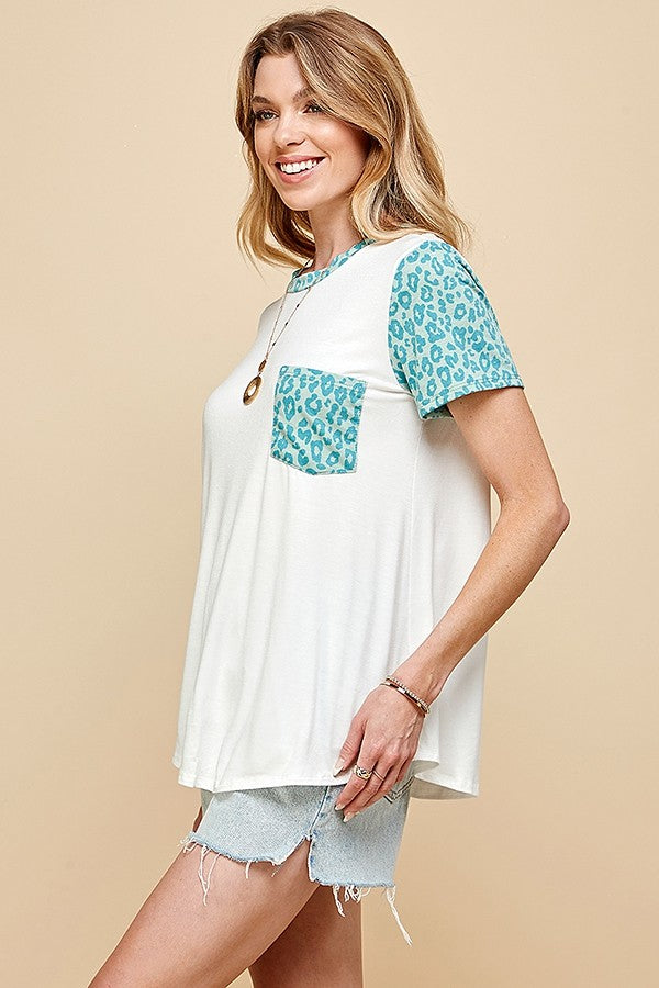 Animal Round Neck Top